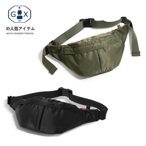 潮牌日系WAIST BAG男女尼龍防水休閒胸包輕便通勤後背斜背小腰包