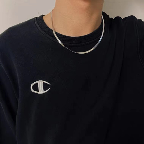 鈦鋼基礎款不掉色健身蛇骨鏈男鎖骨鍊女素鏈子嘻哈潮流美式項鍊男