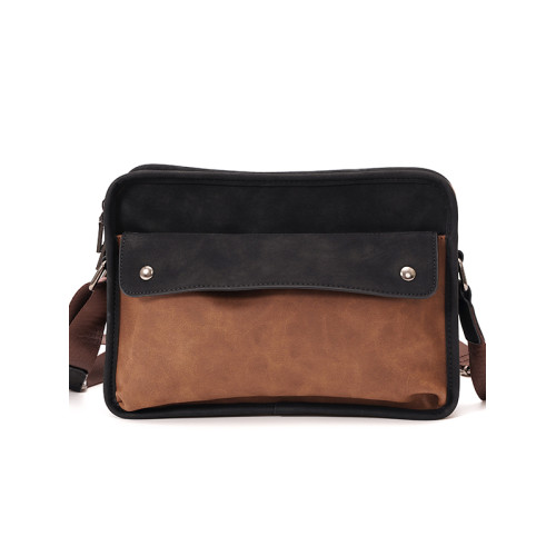 復古單肩包男新款潮牌休閒小方包簡約橫款時尚斜後後背包潮流韓版男包