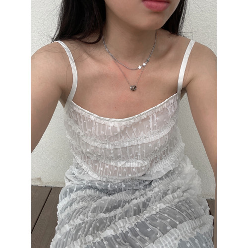 雙層星星曡戴項鍊 百搭簡約個性輕奢五角星小衆設計日韓項鍊女 雙層星星曡戴項鍊 百搭簡約個性輕奢五角星小衆設計日韓項鍊女