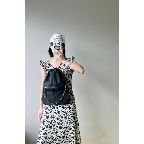 vintage中古款復古款Jennie同款尼龍雙肩鏈條包運動包中古鏈條包