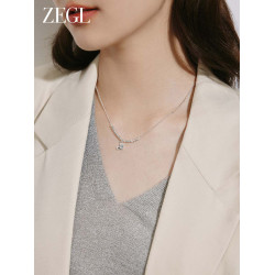 ZEGL銀色愛心項鍊女2026新款爆款輕奢小衆簡約鎖骨鍊高級頸鏈配飾