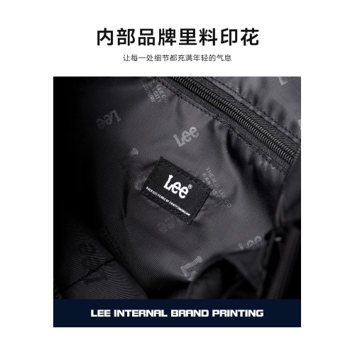 Lee包包女斜後後背包2026新款大容量單肩包男黑色輕便通勤郵差包休閒