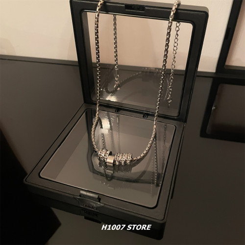 洗澡可戴鈦鋼不掉色男款項鍊女生冷淡風嘻哈小衆設計情侶款毛衣鏈 洗澡可戴鈦鋼不掉色男款項鍊女生冷淡風嘻哈小衆設計情侶款毛衣鏈