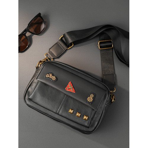 2026新款日系復古郵差包潮流小方包韓版男包休閒時尚斜後後背包機車包