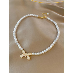 蝴蝶結仿仿珍珠項鍊女頸鏈高級輕奢小衆設計感2026年新款鎖骨鍊飾