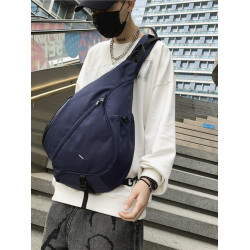 郵差包機能風餃子包斜後後背包百搭韓國原創大容量健身後後背包男生大學生