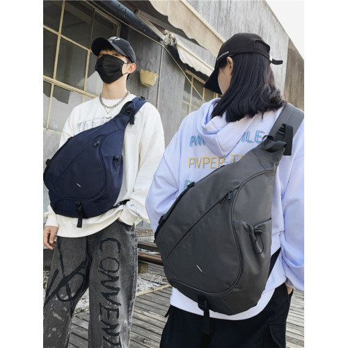 郵差包機能風餃子包斜後後背包百搭韓國原創大容量健身後後背包男生大學生