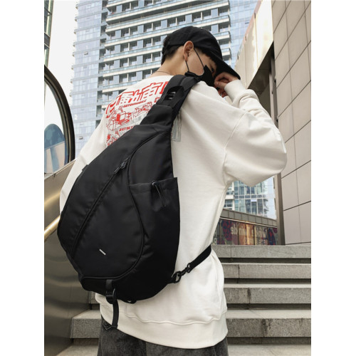 郵差包機能風餃子包斜後後背包百搭韓國原創大容量健身後後背包男生大學生