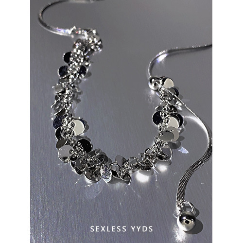 yyds冷性風抽拉項鍊女款2025新款高級感輕奢小衆鎖骨鍊頸鏈choker