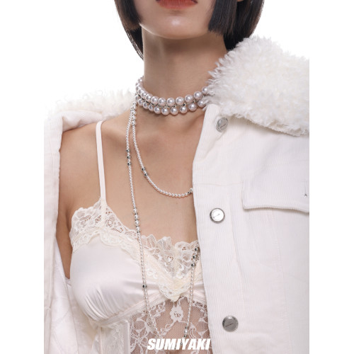 曡戴利器！SUMIYAKI 長款珍珠項鍊 可調節輕奢小衆時尚千金風頸鏈