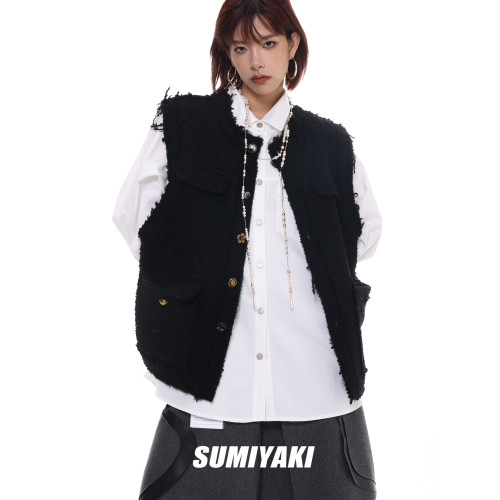 傾泄頸間的珍珠SUMIYAKI破碎珍珠項鍊可調節長短纏繞千金風頸鏈