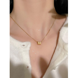 十裡間【轉運路路通】簡約氣質白貝母滾珠項鍊百搭氣質鎖骨鍊