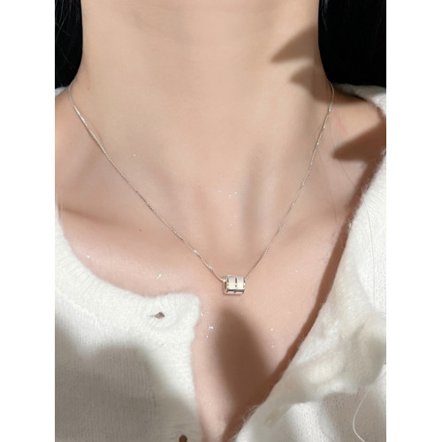 十裡間【轉運路路通】簡約氣質白貝母滾珠項鍊百搭氣質鎖骨鍊