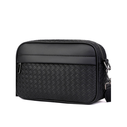 潮牌男士後後背包休閒格子單肩包皮質運動斜後後背包個性時尚小方包男包