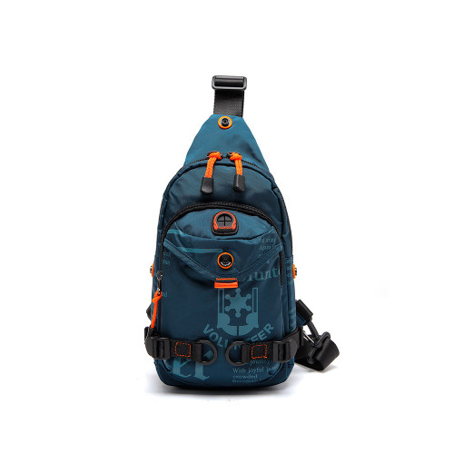 華朗迪爾男士胸包多功能夏季包帆布小後後背包牛津布休閒單肩斜後後背包男