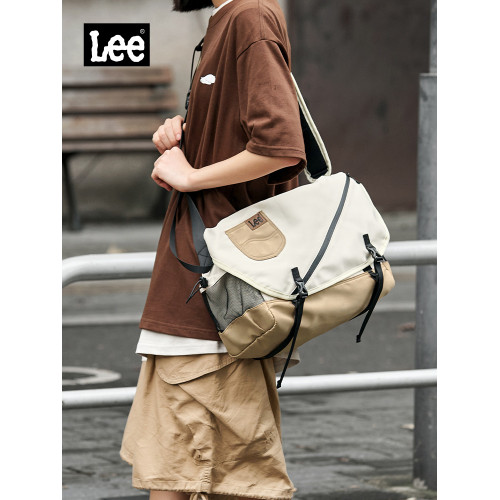 Lee斜後後背包男潮牌單肩包女後後背包日系郵差包休閒百搭大容量2026挎包