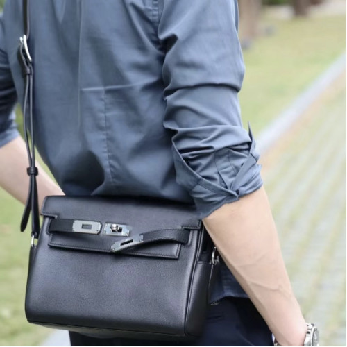 頭層togo牛皮凱莉郵差包messenger男士百搭復古單肩斜背馬鞍女包