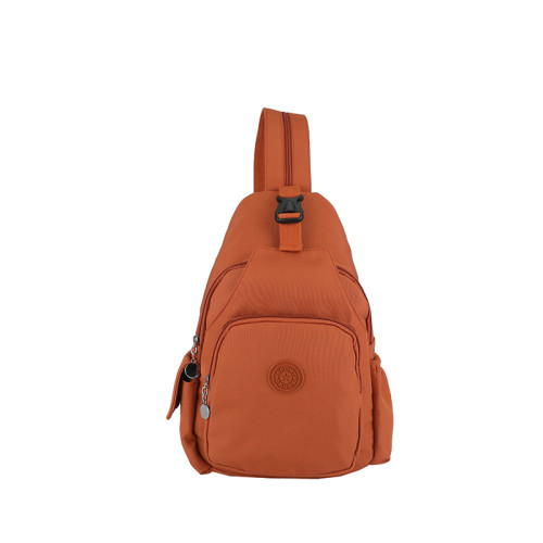 韓版尼龍布時尚百搭雙肩包女2024新款潮流簡約胸包女士休閒小後後背包