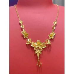 繁花似錦花朵項鍊婚嫁花朵三金五金訂婚結婚婚嫁吊墜久不掉色