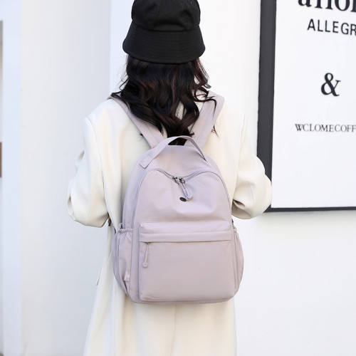 2025新款牛津布雙肩包女士後後背包書包大容量輕便百搭時尚中學生旅行