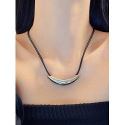 2026新款爆款彎琯項鍊女小衆設計感時尚百搭鎖骨鍊冷淡風吊墜項圈