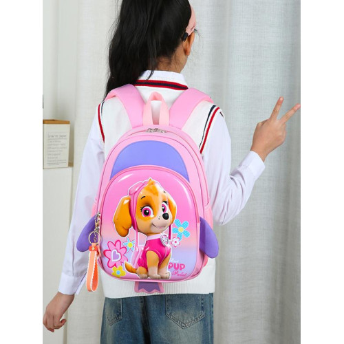 新款汪汪隊後後背包男寶入園護脊雙肩包女孩卡通小狗帶胸釦幼兒園書包