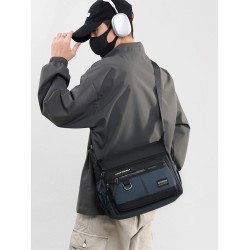 大容量男包戶外防水耐磨後後背包多口袋做生意包商務牛津布單肩斜後後背包