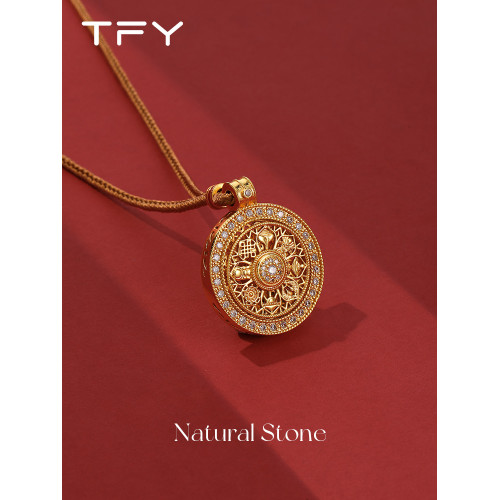 韋雪同款八寶羅盤沙金項鍊新中式長款編繩配飾女高級感秋冬毛衣鏈 韋雪同款八寶羅盤沙金項鍊新中式長款編繩配飾女高級感秋冬毛衣鏈