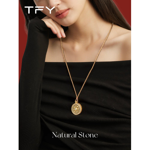 韋雪同款八寶羅盤沙金項鍊新中式長款編繩配飾女高級感秋冬毛衣鏈 韋雪同款八寶羅盤沙金項鍊新中式長款編繩配飾女高級感秋冬毛衣鏈