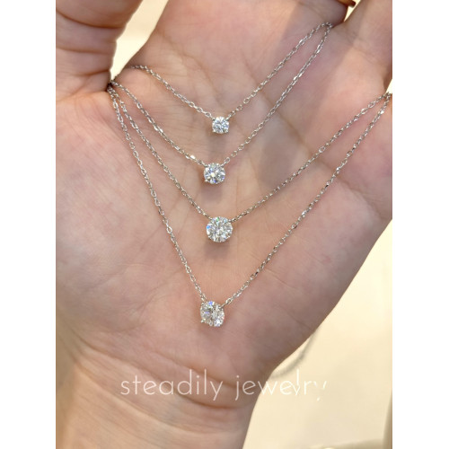 趙露思同款鼻屎鑽項鍊頸間一滴淚經典四爪迷你單鑽石鎖骨鍊2025新