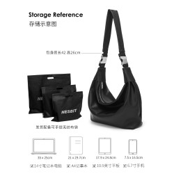 NESBIT小衆設計感軟皮男包簡約百搭單肩斜後後背包2025新款通勤餃子包