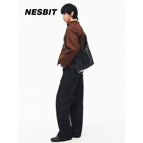 NESBIT小衆設計感軟皮男包簡約百搭單肩斜後後背包2025新款通勤餃子包 NESBIT小衆設計感軟皮男包簡約百搭單肩斜後後背包2025新款通勤餃子包