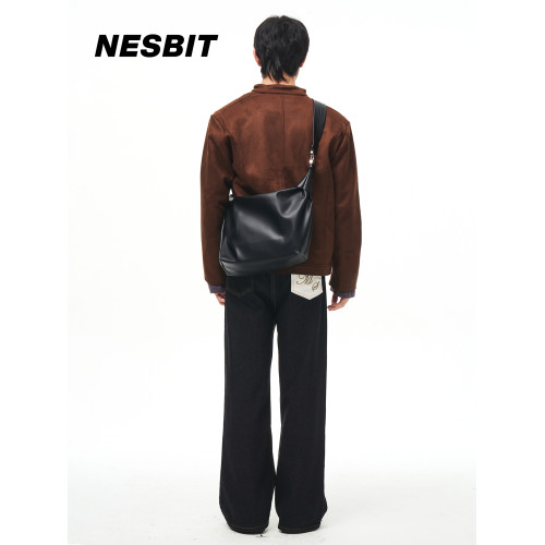 NESBIT小衆設計感軟皮男包簡約百搭單肩斜後後背包2025新款通勤餃子包 NESBIT小衆設計感軟皮男包簡約百搭單肩斜後後背包2025新款通勤餃子包