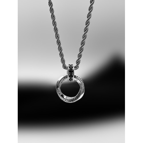 WHYBLUE 莫比烏斯環項鍊男女生復古個性高級感ins百搭嘻哈吊墜潮