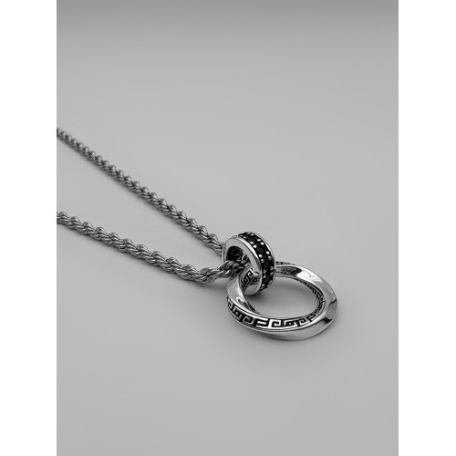 WHYBLUE 莫比烏斯環項鍊男女生復古個性高級感ins百搭嘻哈吊墜潮