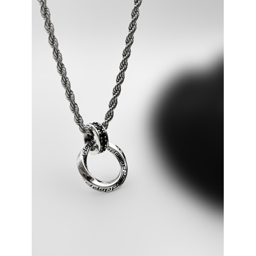 WHYBLUE 莫比烏斯環項鍊男女生復古個性高級感ins百搭嘻哈吊墜潮