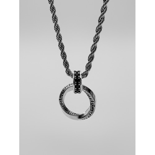 WHYBLUE 莫比烏斯環項鍊男女生復古個性高級感ins百搭嘻哈吊墜潮