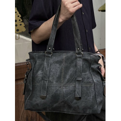 YUEN小衆時髦復古單肩斜背腋下大容量手提托特挎包男女日系通勤潮