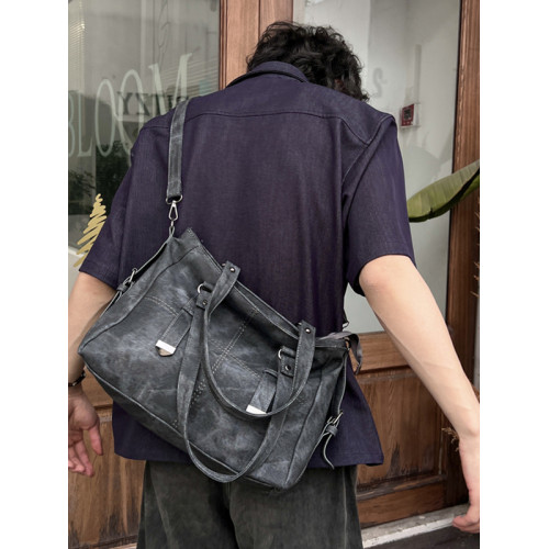 YUEN小衆時髦復古單肩斜背腋下大容量手提托特挎包男女日系通勤潮