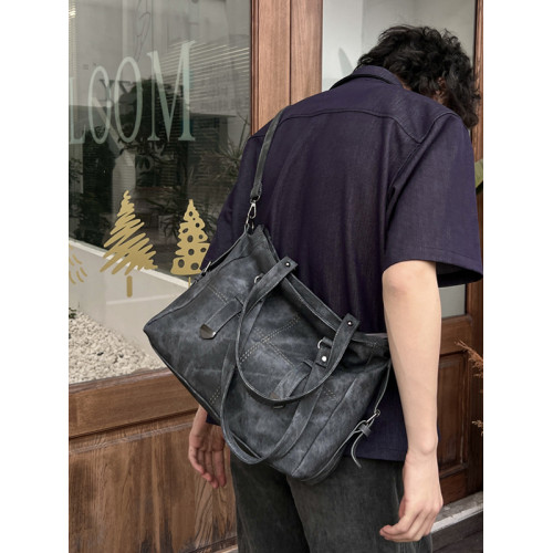 YUEN小衆時髦復古單肩斜背腋下大容量手提托特挎包男女日系通勤潮