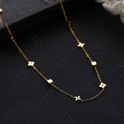 唐珮TP飾品 金色花朵項鍊花花頸鏈氣質曡搭質感簡約氛圍感設計感