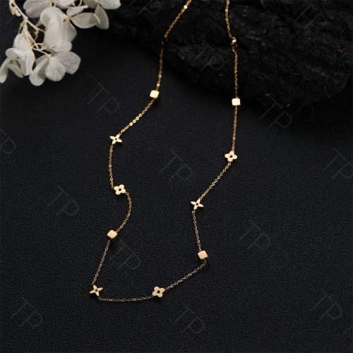 唐珮TP飾品 金色花朵項鍊花花頸鏈氣質曡搭質感簡約氛圍感設計感 唐珮TP飾品 金色花朵項鍊花花頸鏈氣質曡搭質感簡約氛圍感設計感