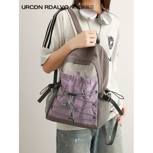 UR雙肩包女2025新款書包戶外運動徒步後後背包登山包短途旅行包電腦包