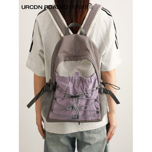 UR雙肩包女2025新款書包戶外運動徒步後後背包登山包短途旅行包電腦包