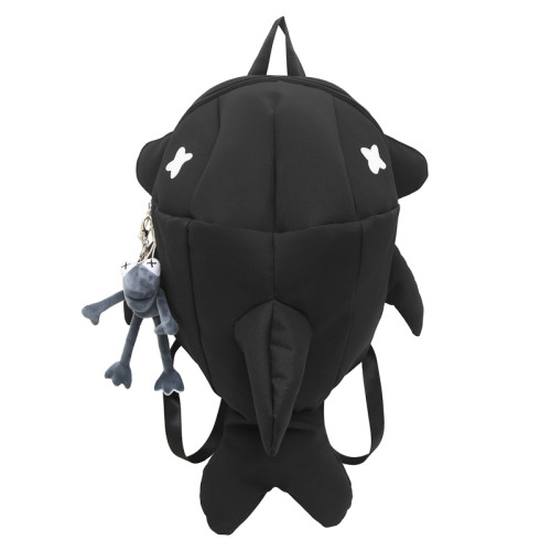 小衆設計感鯨魚雙肩包女2025新款街頭潮流騎行包時尚男大學生後後背包