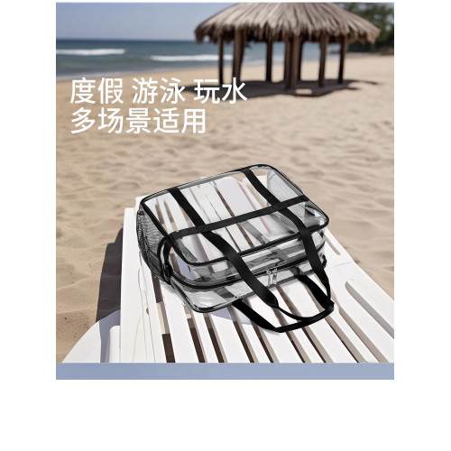 pvc透明包斜後後背包包手提大容量2025新款收納袋海島度假沙灘包旅遊