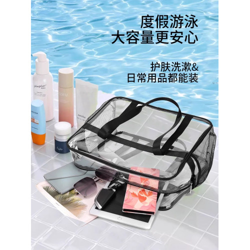 pvc透明包斜後後背包包手提大容量2025新款收納袋海島度假沙灘包旅遊