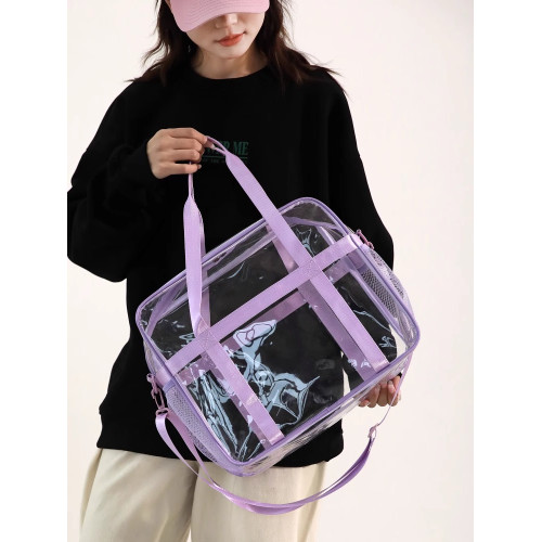 pvc透明包斜後後背包包手提大容量2025新款收納袋海島度假沙灘包旅遊