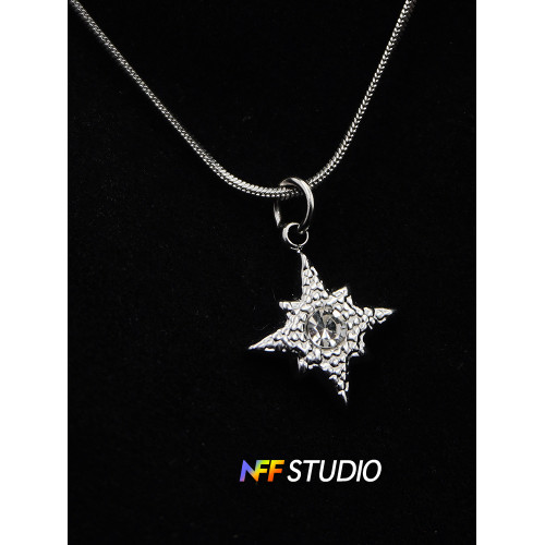NFF不掉色星星項鍊男款星芒星鋯石項鍊精緻甜酷ins極簡百搭鎖骨鍊 NFF不掉色星星項鍊男款星芒星鋯石項鍊精緻甜酷ins極簡百搭鎖骨鍊